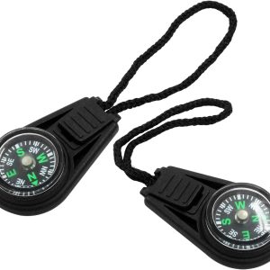 10 Pcs Mini Compass Bulk Zipper Pull Tiny, Waterproof Survival Compass for Camping, Hiking and Emergency Kits, Compact Navigation Tool for Paracord Bracelets, Backpacks and Keychains