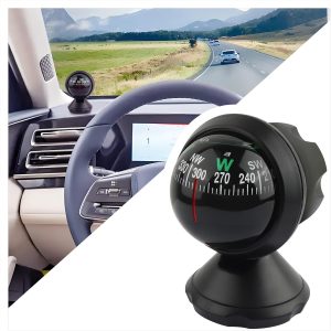 Compass for Car with Bottom Stick Car Compass Ball,Adjustible and Night Vision Car Compass Dashboard for Find Direction,Universal Car Accessories for Boat Car Truck SUV